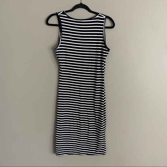 Striped Summer Midi Dress Womens Size Large - Picture 2 of 5